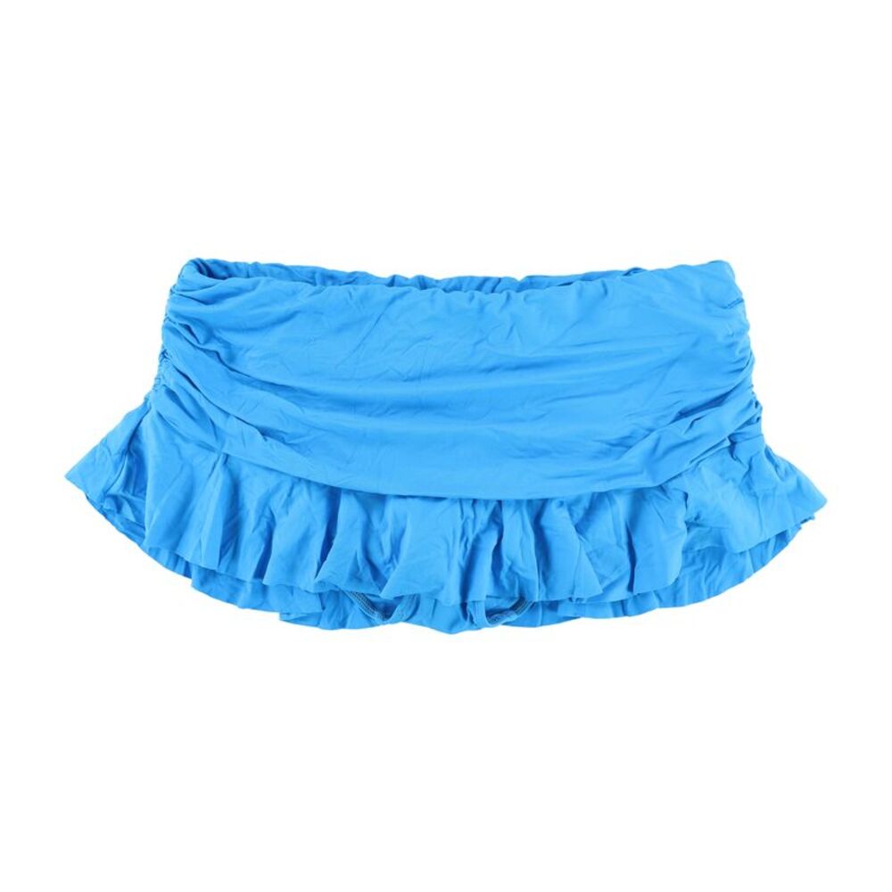 Ralph Lauren Womens Ruched Skirt Swim Bottom, Blue, 8, DM